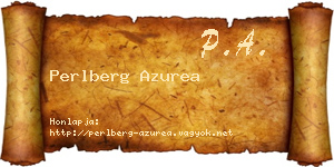 Perlberg Azurea névjegykártya